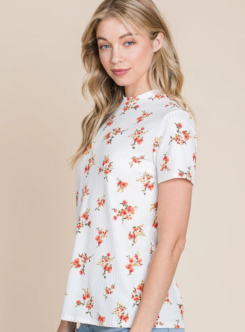 White Floral Top