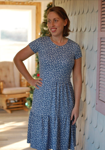 Baltic Blue Tiered Dress