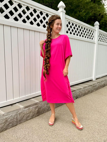 Pink Kimono Style Swim Dress