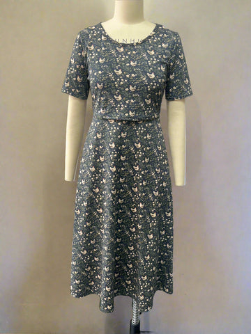 Cotton Chicken Print Nursing Friendly Dress