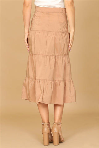 Beige Tiered Skirt