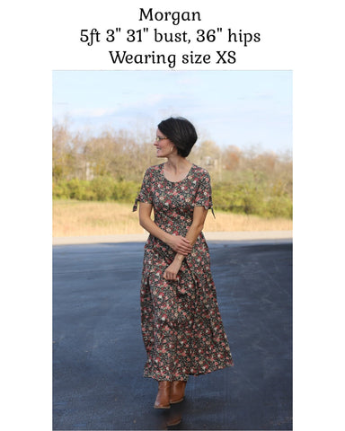 Merry Blooms Cotton Maxi Twirl Dress