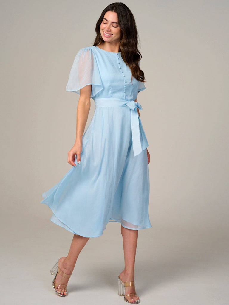 Baby Blue Dress with Sash