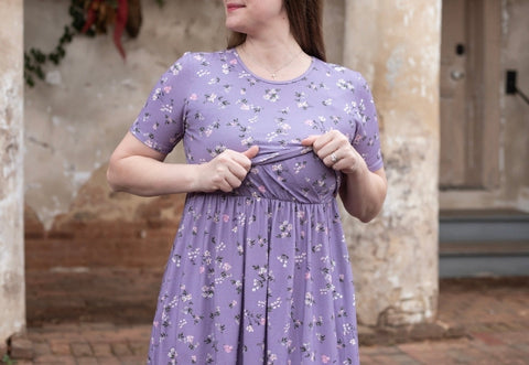 Pre-Order Cotton Lavender Blooms Homestead Dress