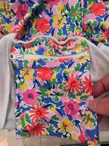 Floral Athletic & Swim Skirt with Built in Leggings