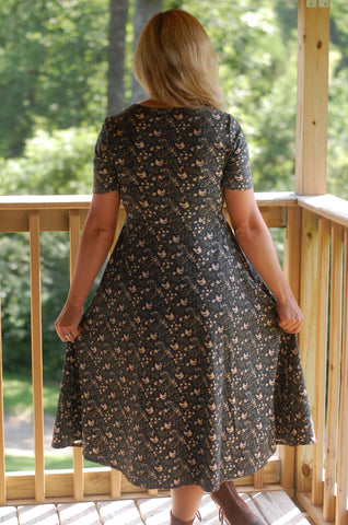 Cotton Chicken Print Twirl Dress
