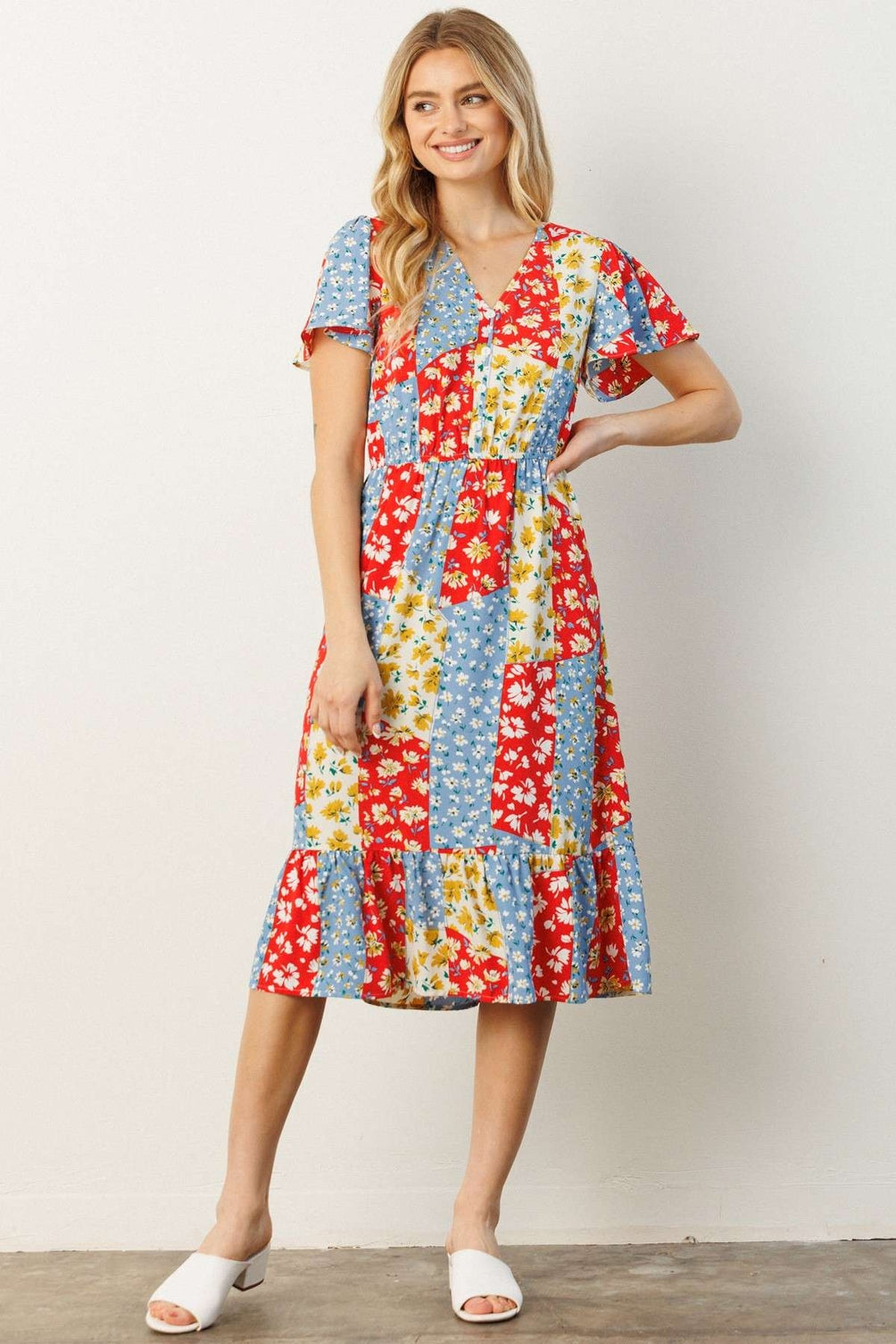 Floral Patchwork Dress