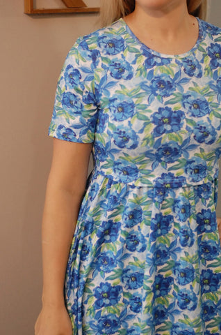 Pre-Order Cotton Watercolor Blooms Dress