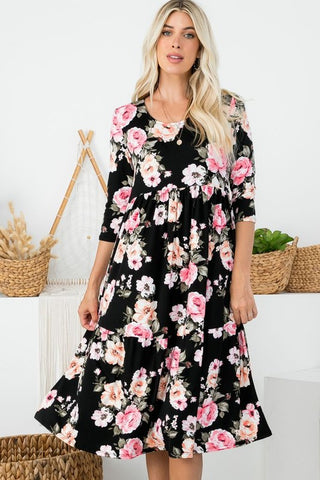 Black Floral Dress