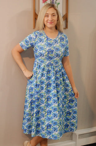 Pre-Order Cotton Watercolor Blooms Dress