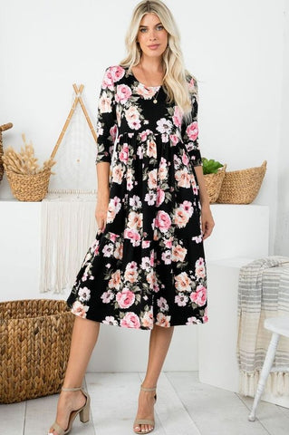 Black Floral Dress