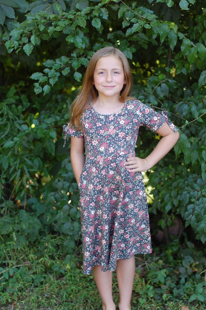 Pre-Order Girls Merry Blooms Cotton Twirl Dress