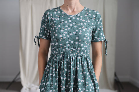 Daisy Blooms Cotton Tiered Midi Dress