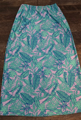 Palm Print Swim Skirt NO SHORTS SKIRT ONLY