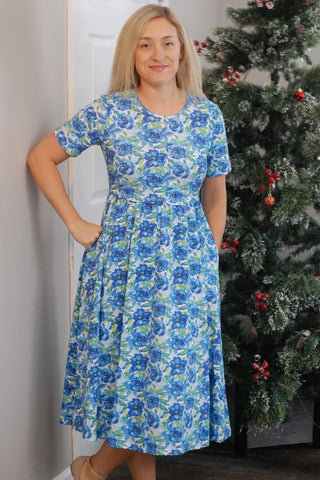 Pre-Order Cotton Watercolor Blooms Dress