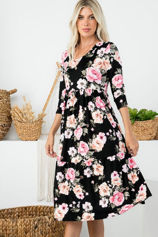 Black Floral Dress