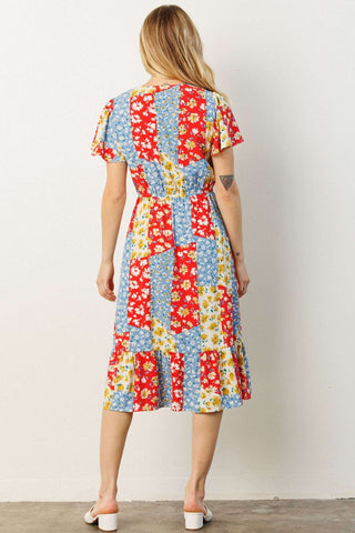 Floral Patchwork Dress
