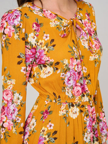 Yellow Floral Dress