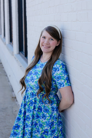 Pre-Order Cotton Watercolor Blooms Dress