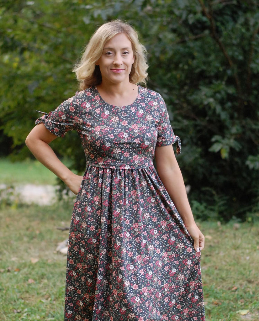 Pre-Order Merry Blooms Cotton Nursing Friendly Maxi Dress