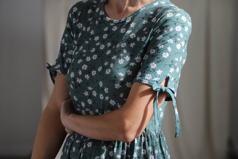 Daisy Blooms Cotton Tiered Midi Dress