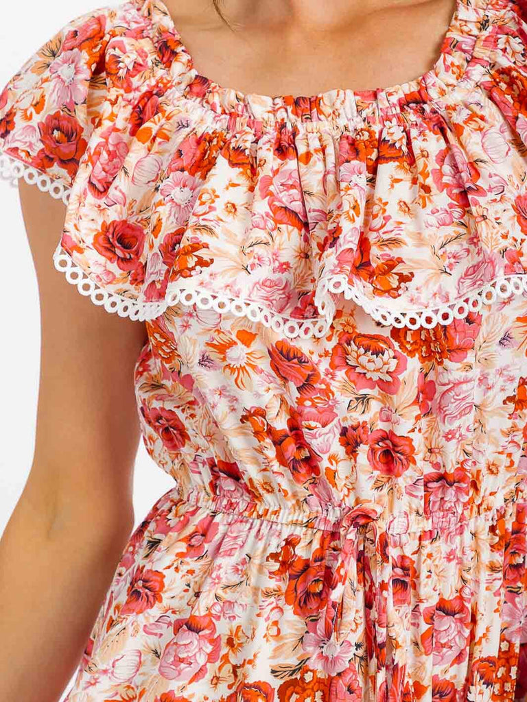 Floral Maxi Dress in Mauve