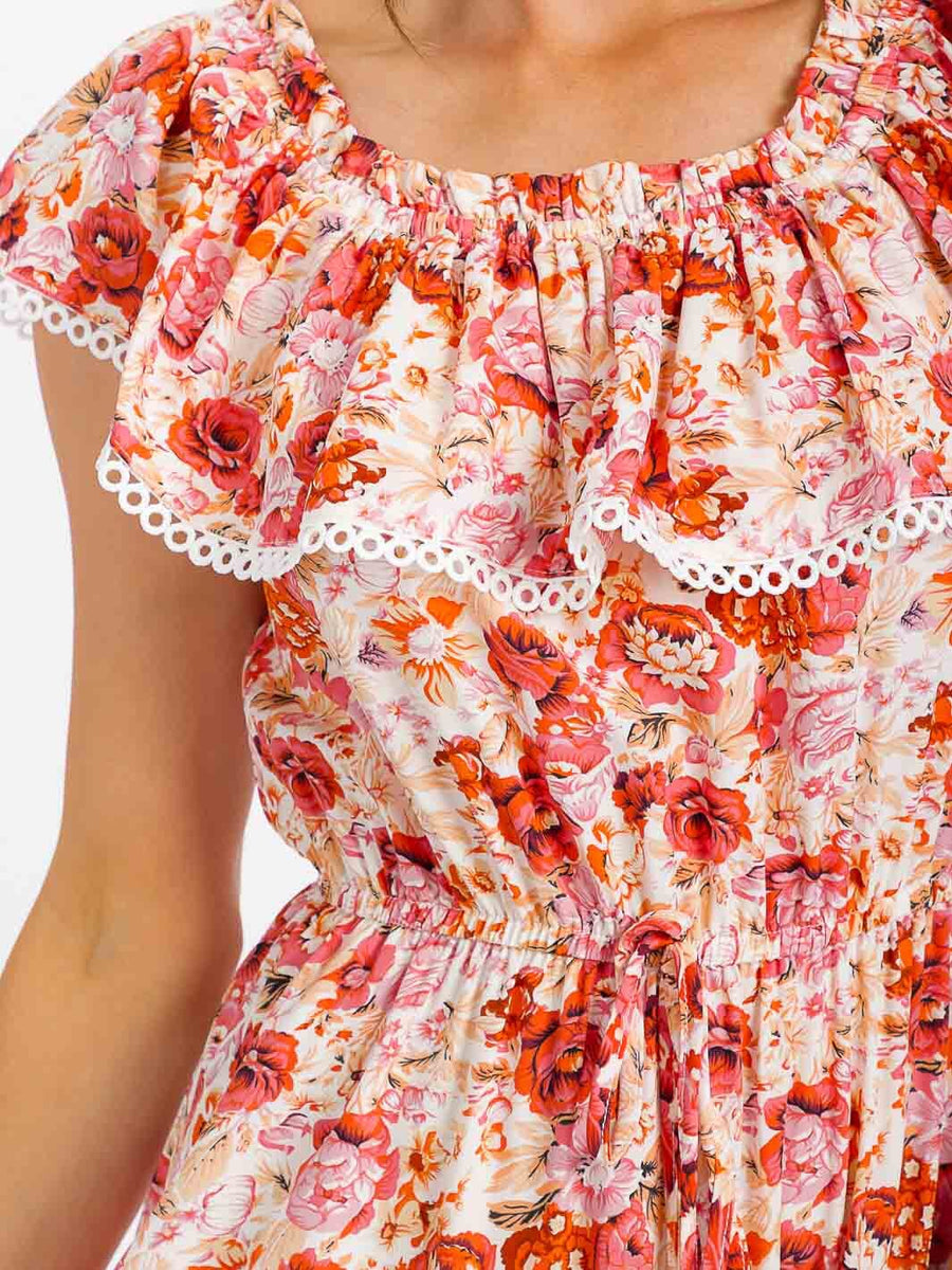 Floral Maxi Dress in Mauve