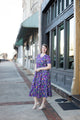 Pre-Order Cotton Violet Blooms Dress