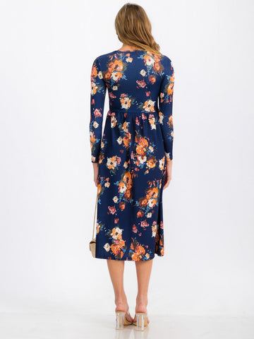 Blue Floral Comfy Dress