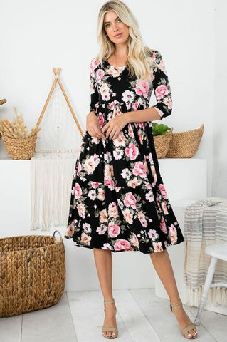 Black Floral Dress