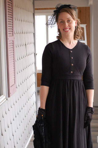 Classic Black Button Style Dress