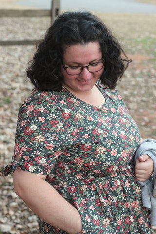 Merry Blooms Cotton Nursing Friendly Maxi Dress