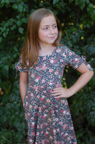 Pre-Order Girls Merry Blooms Cotton Twirl Dress