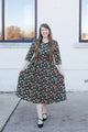 Autumn Blooms Cotton Homestead Midi Dress
