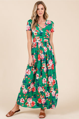 Green Floral Maxi Dress