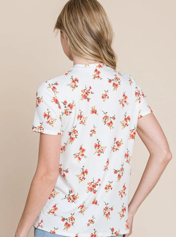 White Floral Top
