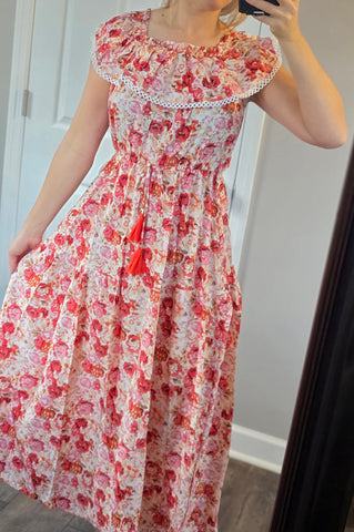 Floral Maxi Dress in Mauve