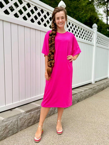Pink Kimono Style Swim Dress