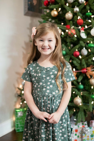 Girls Daisy Blooms Front Pocket Dress