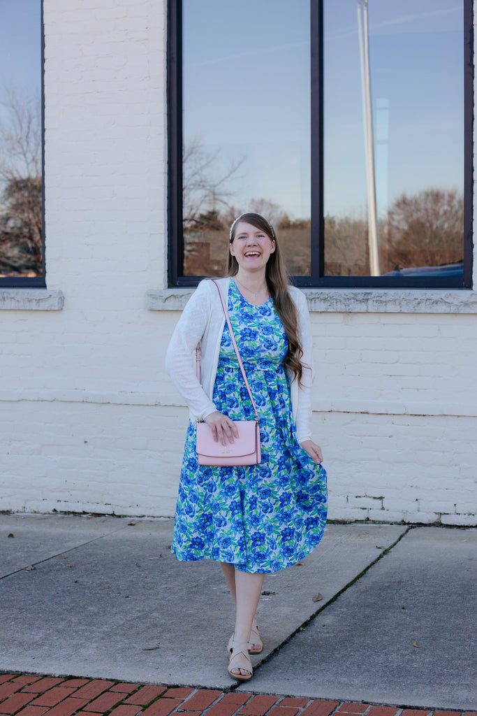 Pre-Order Cotton Watercolor Blooms Dress