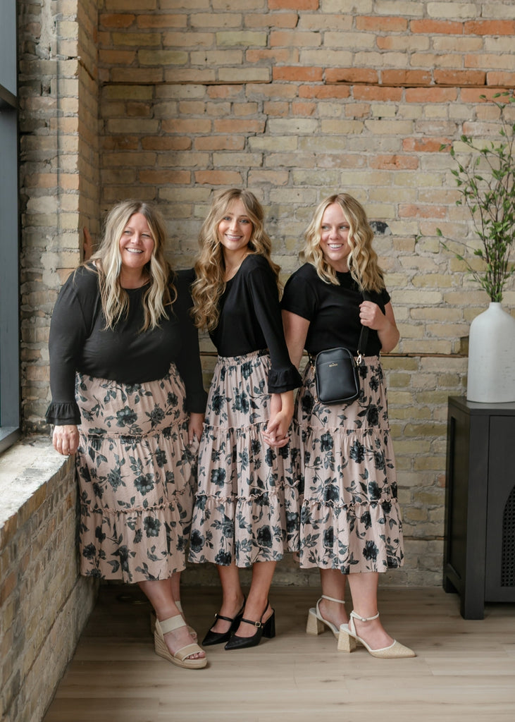 Ruffled Floral Skirt