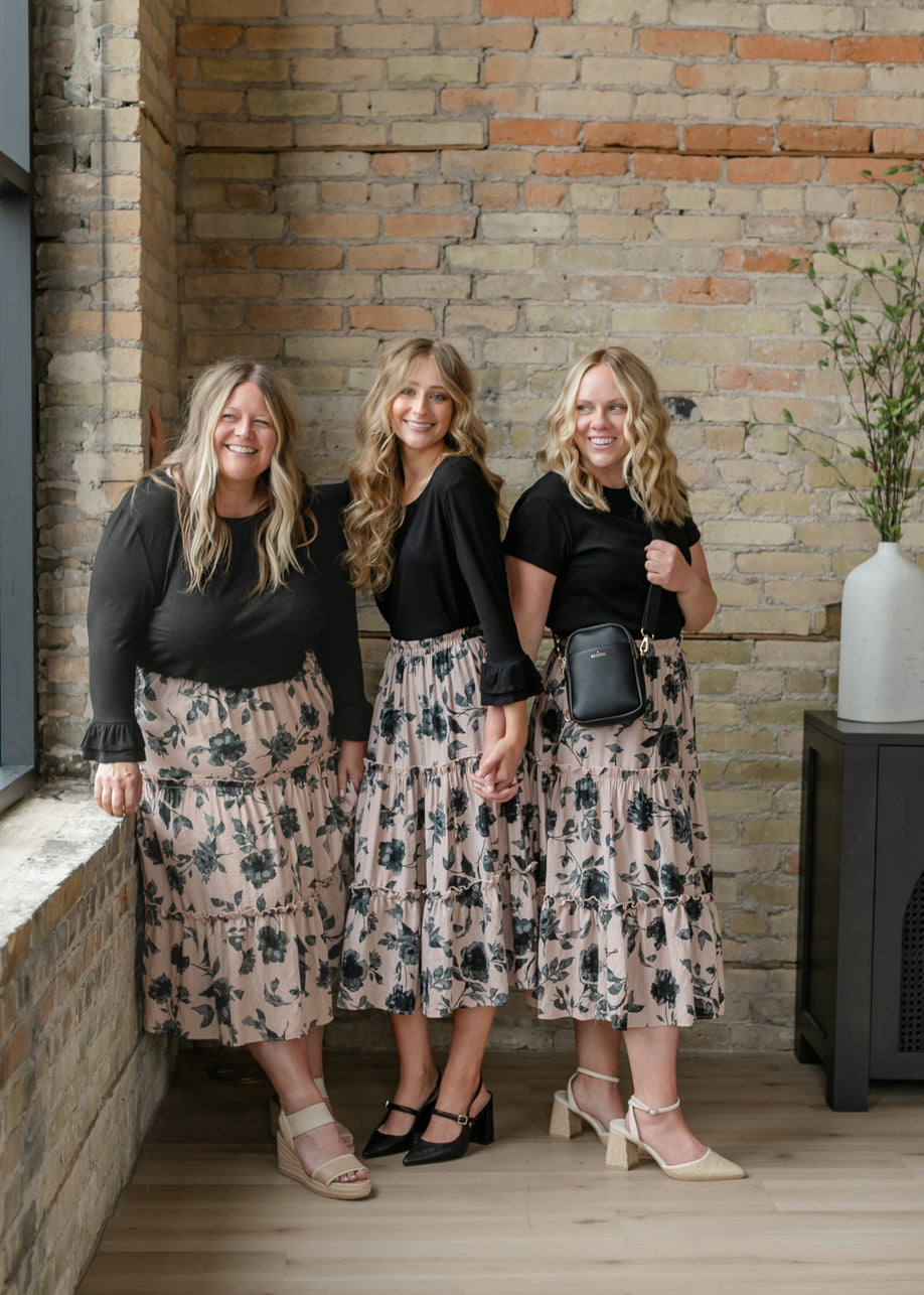 Ruffled Floral Skirt