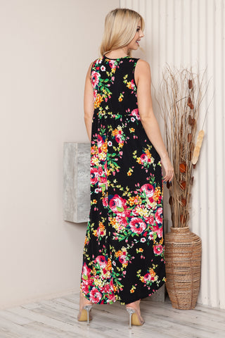 Sleeveless Floral Maxi Dress