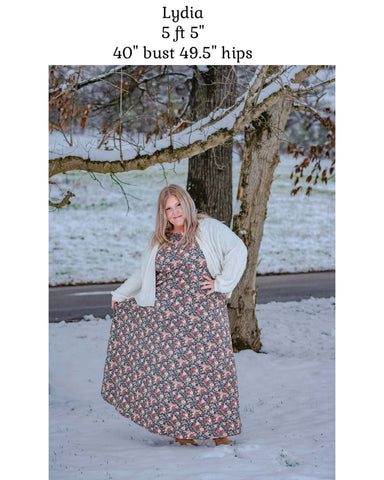 Merry Blooms Cotton Nursing Friendly Maxi Dress