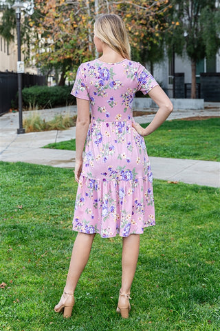 Lavender Floral Dress