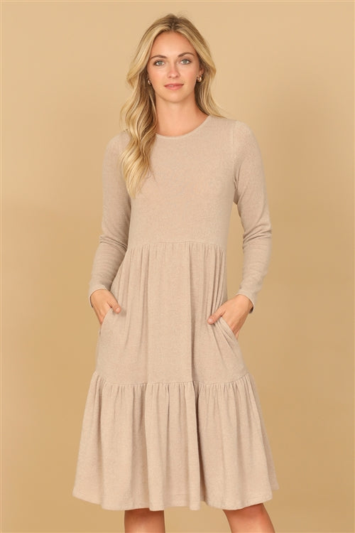 Beige Comfy Dress