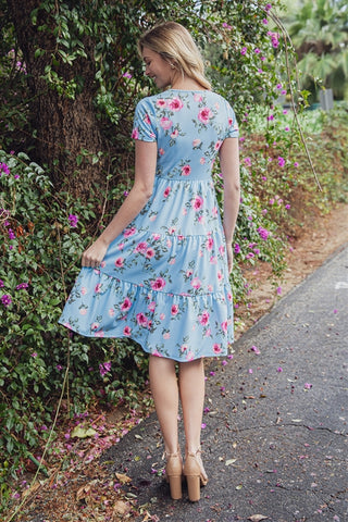 Light Blue Floral Dress