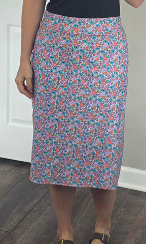 Boho Floral Swim Skirt with Pockets & Built in Shorts