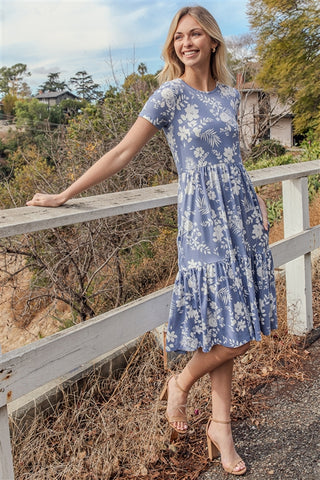 Blue Floral Dress