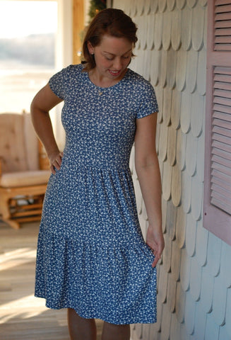 Baltic Blue Tiered Dress